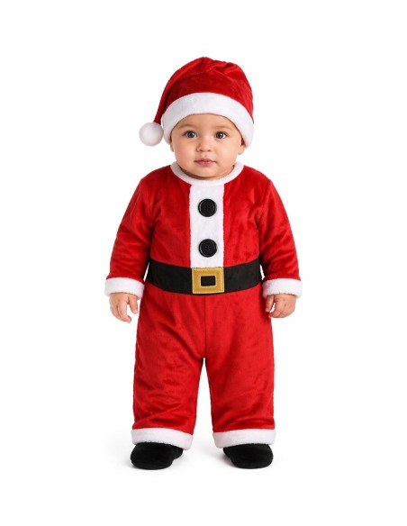 Costume Babbo Natale 2/3 anni - di alta qualità, ideale per carnevale, feste a tema ed eventi speciali